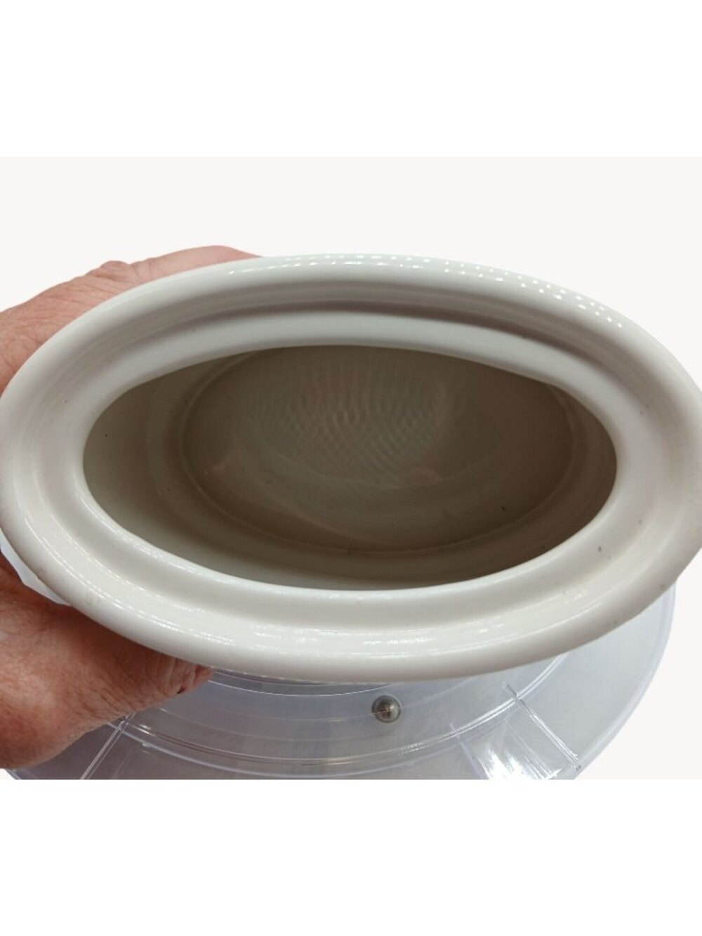 Vintage Waverly County Life Ceramic Lid Container Black White Toile Small Bath - Picture 16 of 16